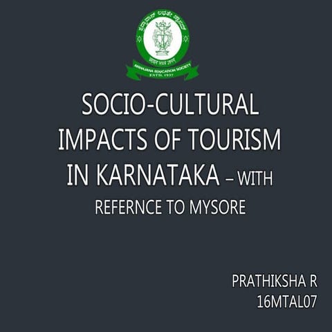 socio-cultural impacts of tourism in karnataka
