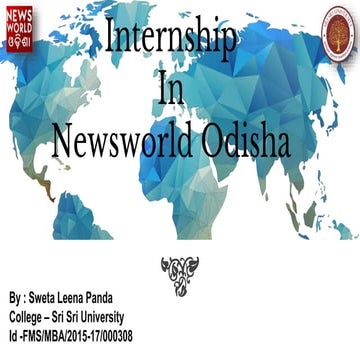 Comparative study of News world Odisha with other news channels like regional...