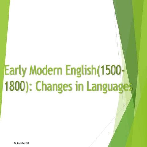 Early Modern English(1500-1800)