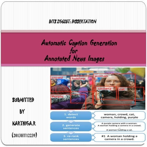image caption generation using deep learning | PPTX