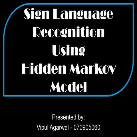 sign language recognition using HMM