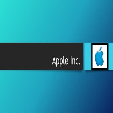Apple Inc. A Brief Study