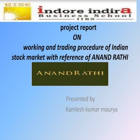 Final ppt anand rathi report