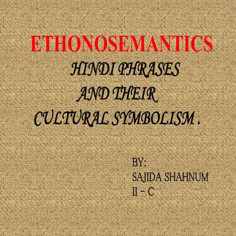 ethnosemantics