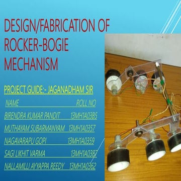 Rocker bogie mechanism (mars rover) final year mini project