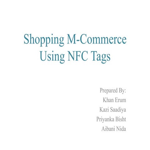 NFC based smart phone for shopping