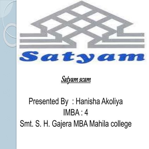 satyam scam