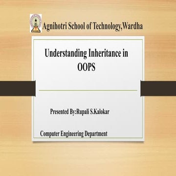 Comprehensive Guide to Understanding Inheritance in Object-Oriented ...