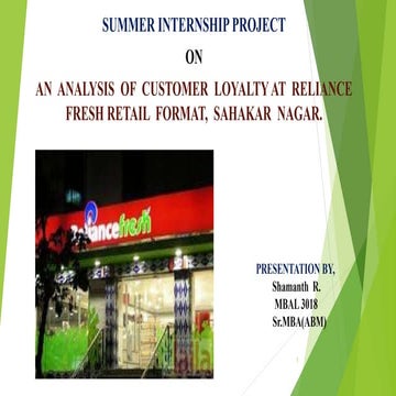 Reliance fresh loyalty