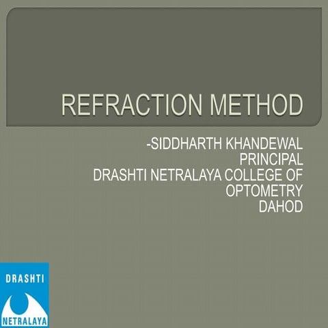 Refraction Method by Siddhartha Khandewal ( Click below for Online  Lecture)