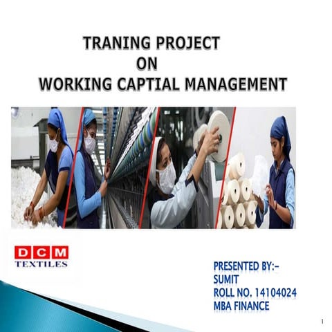 working capital management dcm textile 