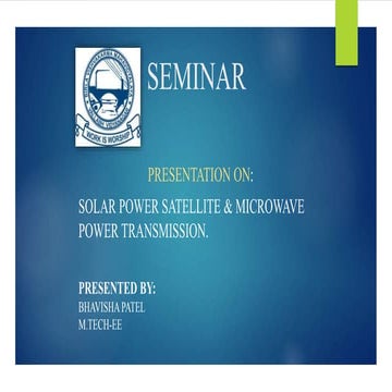 solar power satellite & microwave power transmission