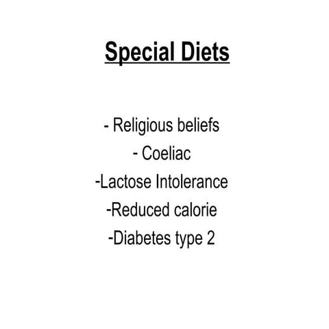 Special Diets