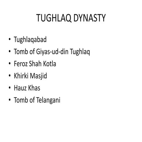 tughlaq  dynasty architecture 