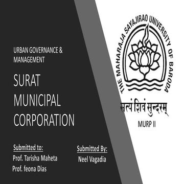  urban governance structure of SURAT MUNICIPAL CORPORATION