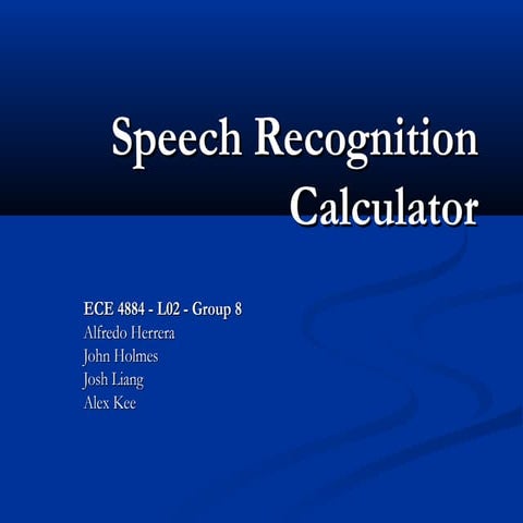 speech recognition calculater