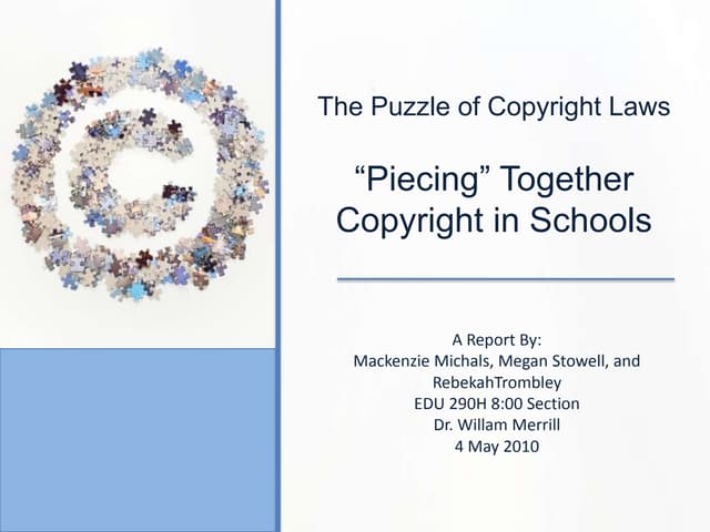 Presentation on Copyright in the Schools