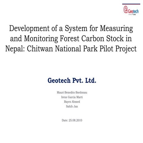 Development of a System for Measuring and Monitoring Forest Carbon Stock in N...