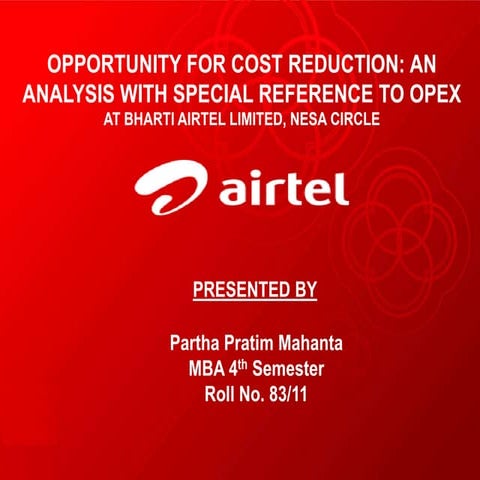 Bharti Airtel: Opportunity for Cost Reduction