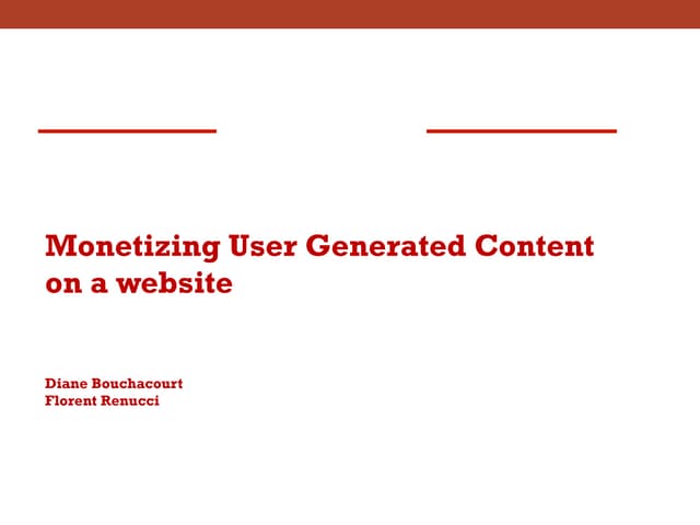 Leveraging Community Engagement for Brand Engagement, 2012, presentation