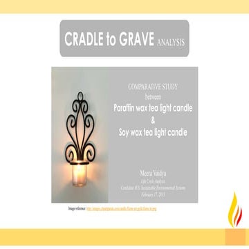 Life Cycle Analysis - Comparative analysis of tealight candles with Soy wax &...