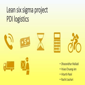 Lean six sigma project PDI logistics