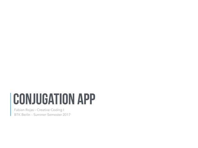 Creative Coding - Final presentation