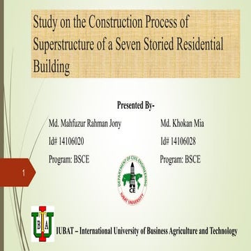 Civil Engineering Internship Presentation-Anis Rahman Khokan