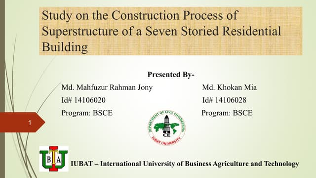 Civil Engineering Internship Presentation-Anis Rahman Khokan