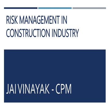 Risk Management In High Rise Construction Projects | PDF