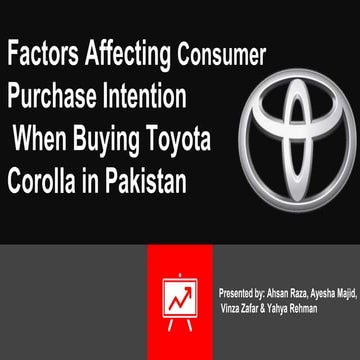 Factors Affecting Consumer Purchase Intention When Buying Toyota Corolla in P...