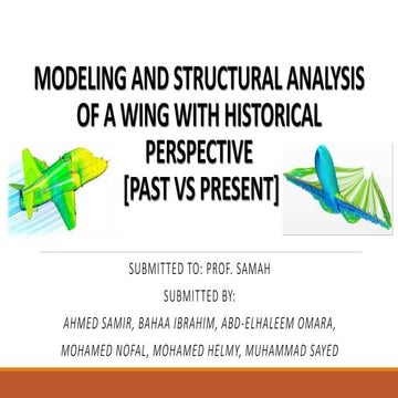 Modeling and Structural Analysis of a Wing [FSI ANSYS&MATLAB] | PPTX