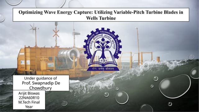 Optimizing Wave Energy Capture: Utilizing Variable-Pitch Turbine Blades in We...