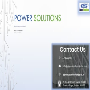 Comprehensive Power Solutions for Industrial and Energy Sectors | PPTX