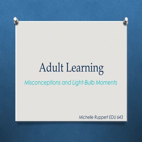 Final presentation - adult learning
