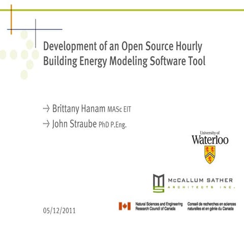 Developing an Open Source Hourly Building Energy Modelling Software Tool