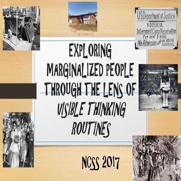 Exploring Marginalized People through the Lens of Visible Thinking Routines
