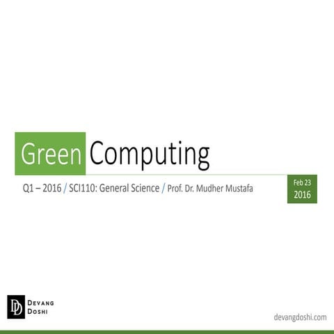 Green Computing
