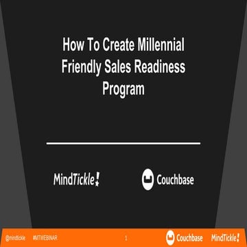 How to create millennial friendly sales readiness program