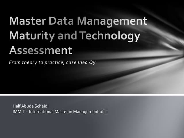 Final presentation - Master data ma...