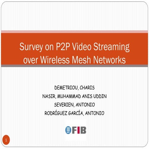 Final presentation survey p2p-videostreamingwmn