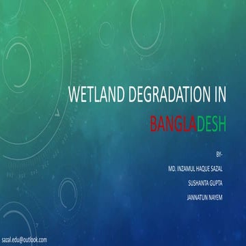 Wetland degradation in Bangladesh