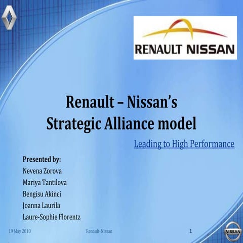 Renault- Nissan Strategic Alliance