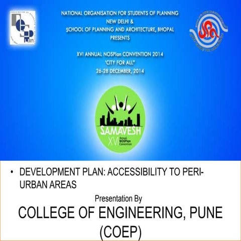 Development Plan- Planning Intervention By (COEP) College of Engineering Pune 