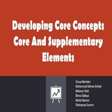 Developing Core Concepts Core And Supplementary Elements | PPTX