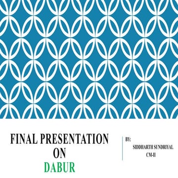 Final presentation on dabur