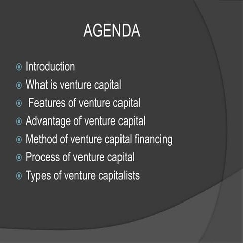  Presentation on Venture Capital 
