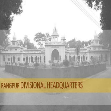 Rangpur Divisional  headquarters thesis proposal