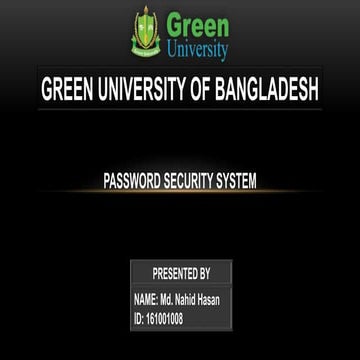 Password Security System