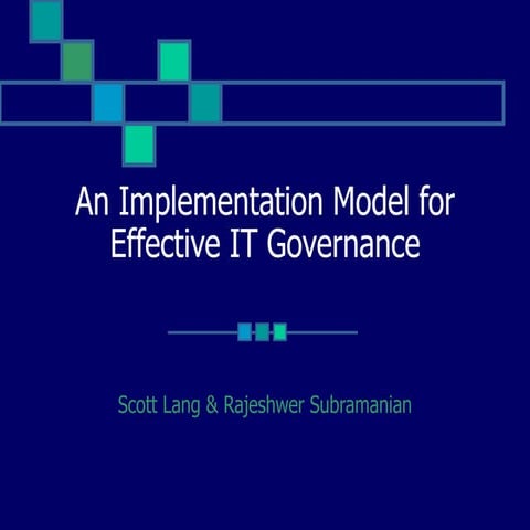 EFFECTIVE IT GOVERNANCE presentation